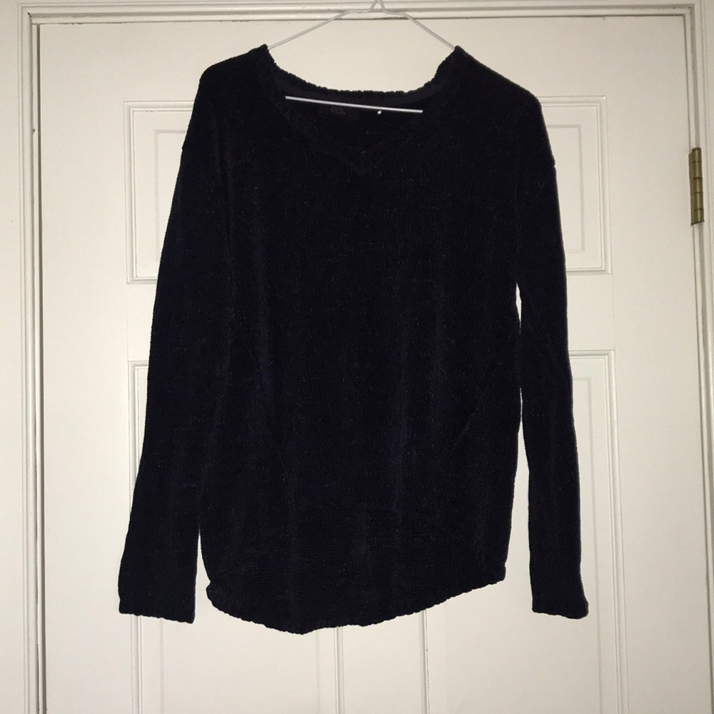 Dark purple v-neck sweater